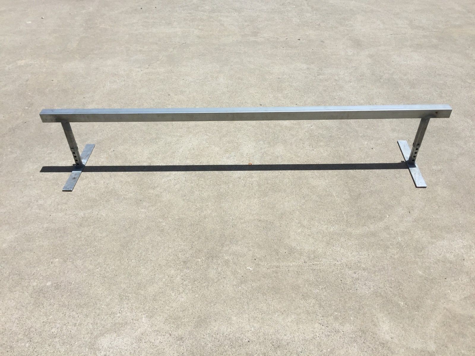 Trinity Flat Bar Square Rail 2m Long with Adjustable Height