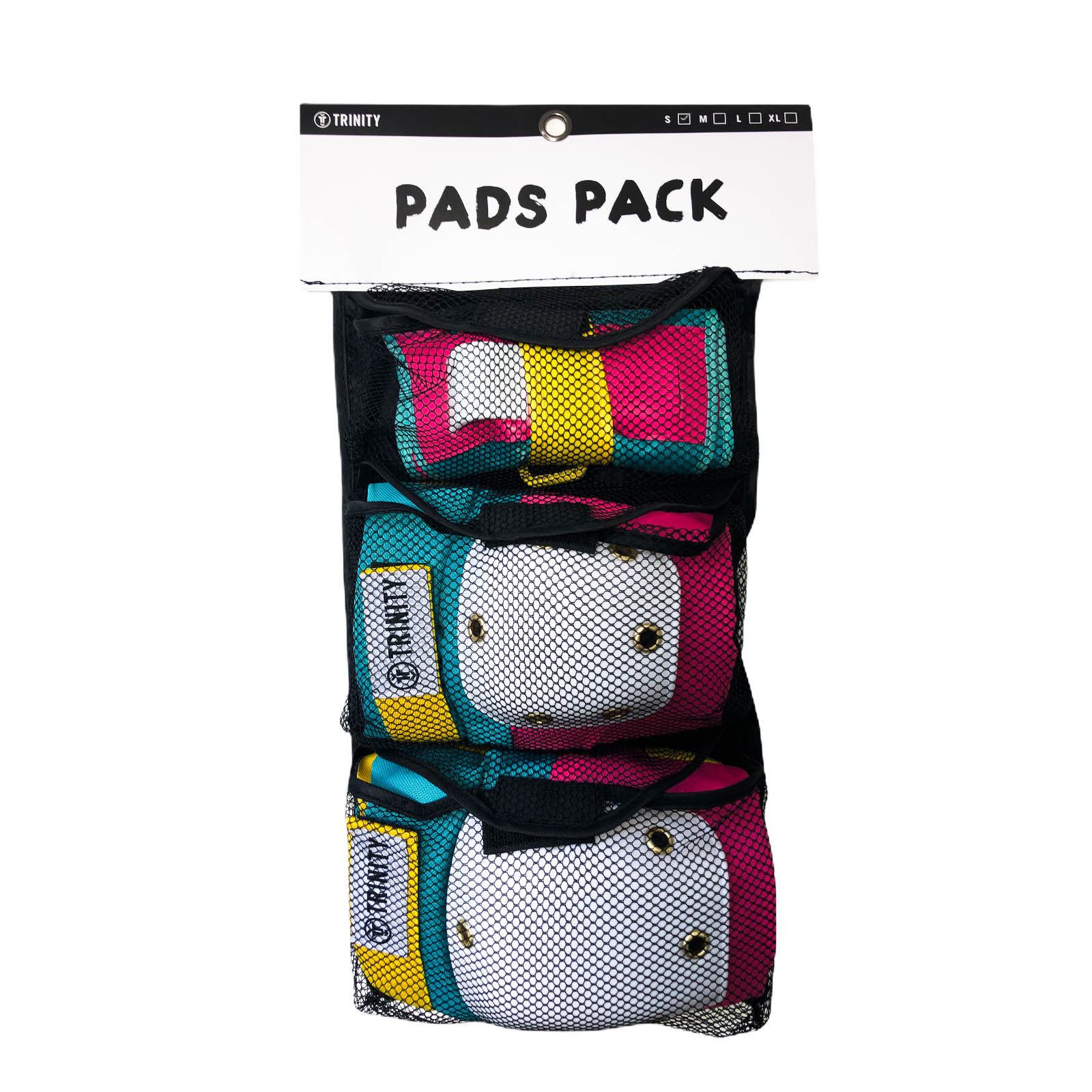 Trinity Pad Pack (Youth S/M) Teal/Pink/Yellow