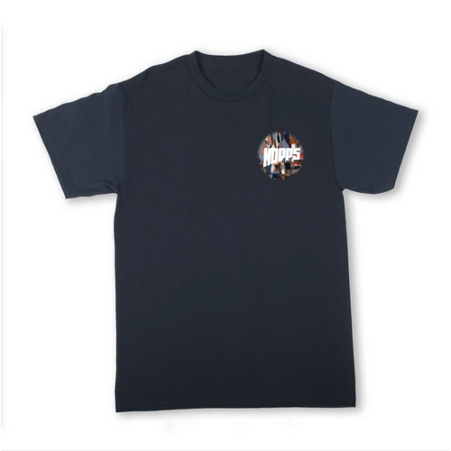 Hopps Tee Abstract Sun Logo Navy