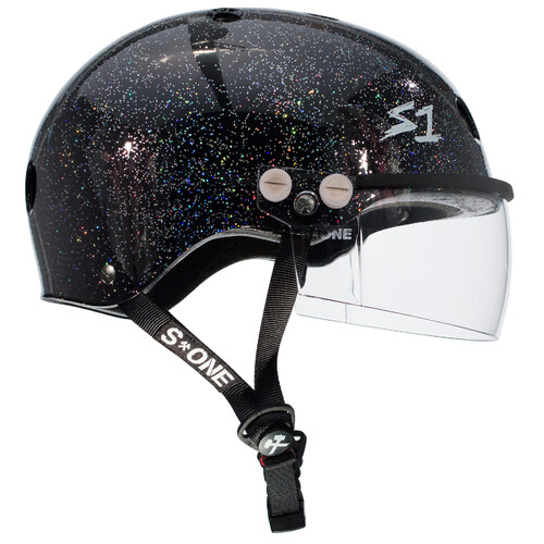 S-One Helmet Lifer Visor Black Gloss Glitter