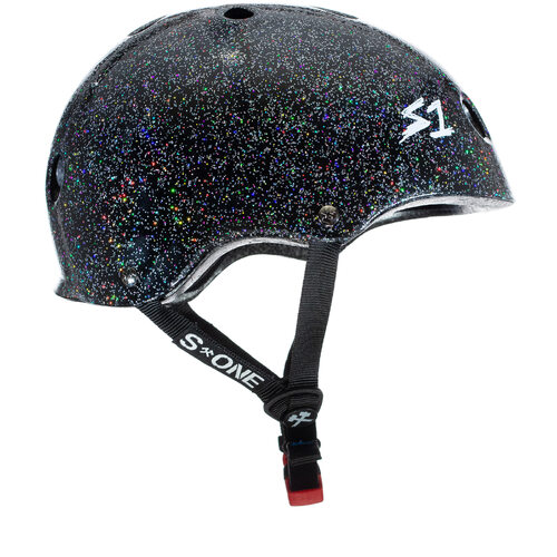 S-One Helmet Mini Lifer Black Gloss Glitter