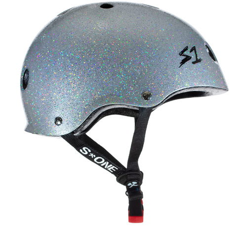 S-One Helmet Mini Lifer Silver Gloss Glitter