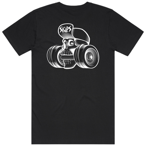 Skips Skateboard Shop Tee Suicidals Black