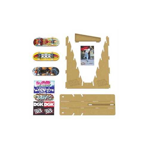 Tech Deck Board Display - Includes 3 Exclusive Boards (Assorted Brands)