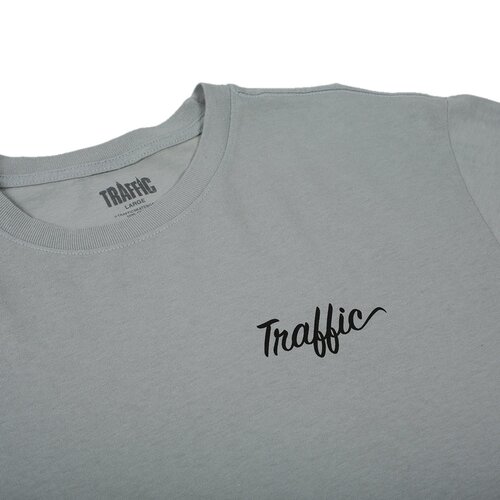 Traffic Tee Script Logo Dove Grey