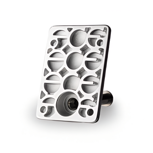Ace Baseplate AF1 Inverted Hollowed Raw/Polished (incl. bushings/washers)