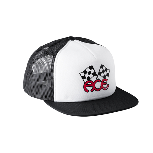 Ace Hat Flags Trucker Black/White