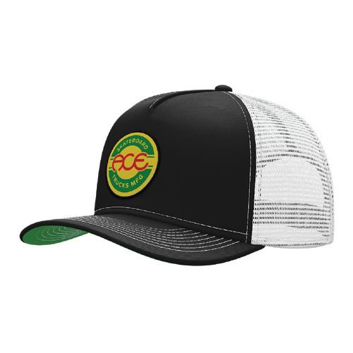 Ace Trucker Hat Rasta Seal Black