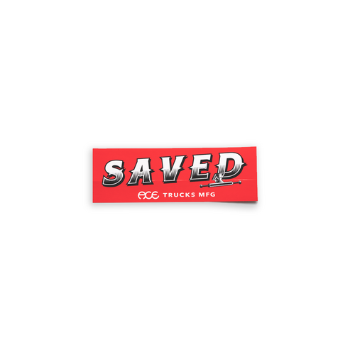 Ace Bumper Sticker Saved 5.5" (Single)