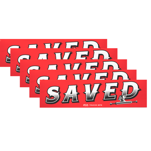 Ace Bumper Sticker 5 Pack Saved Large