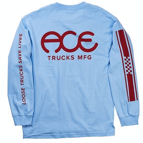 Ace LS Tee (S) Retro Jersey Blue Powder