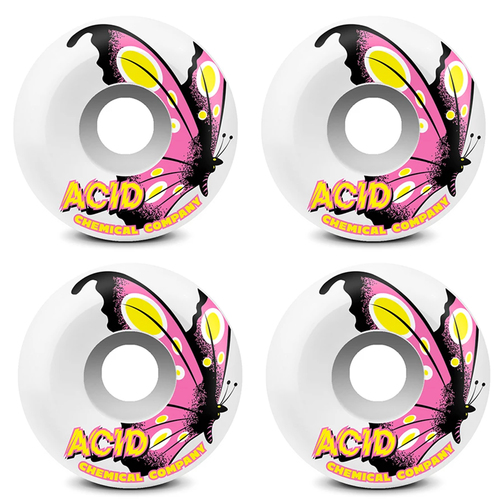 Acid Wheels Type A 53mm (99a) Butterfly White