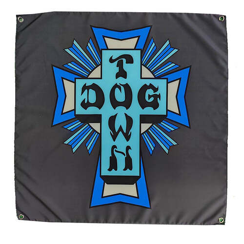 Dogtown Flag Cross Logo Black/Blue