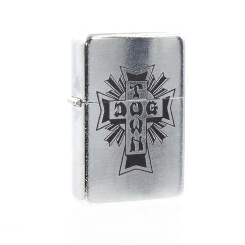 Dogtown Lighter Cross Logo Flip Top Silver/Black