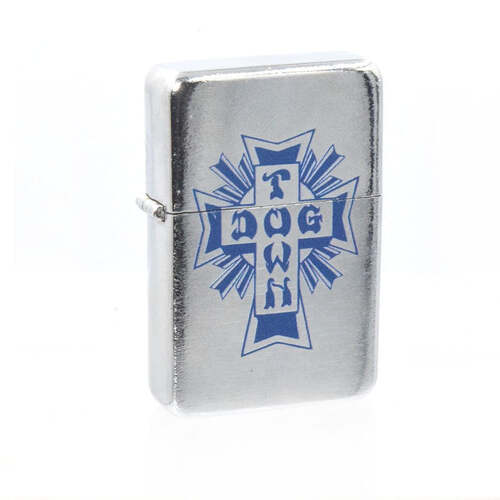 Dogtown Lighter Cross Logo Flip Top Silver/Blue
