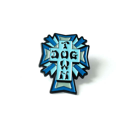 Dogtown Pin Cross Logo Blue
