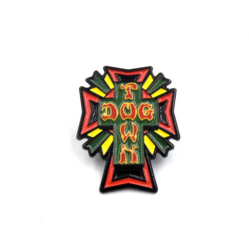 Dogtown Pin Cross Logo Rasta