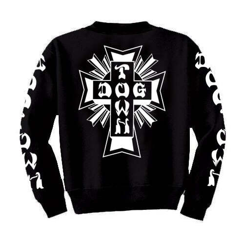Dogtown Crewneck Sweatshirt (M) Cross Logo Black/White