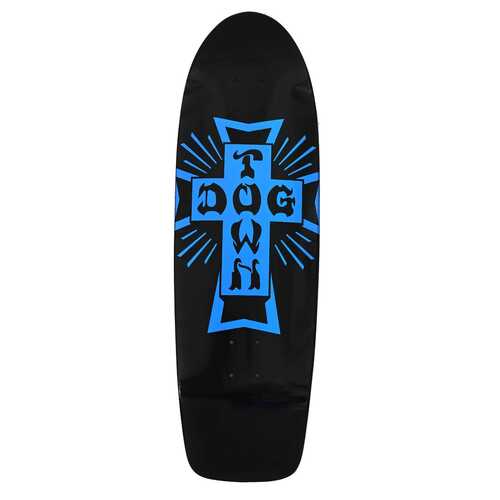 Dogtown Deck 10.0 Cross Logo 70s Rider Gloss Black/Metallic Blue