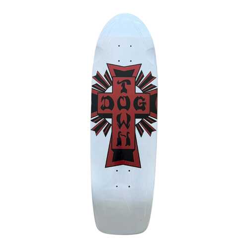 Dogtown Deck 9.0 Cross Logo 70s Rider Gloss White/Metallic Red