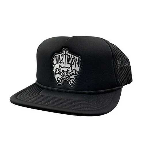Dogtown Hat Pig & Bones Patch Mesh Snapback Black
