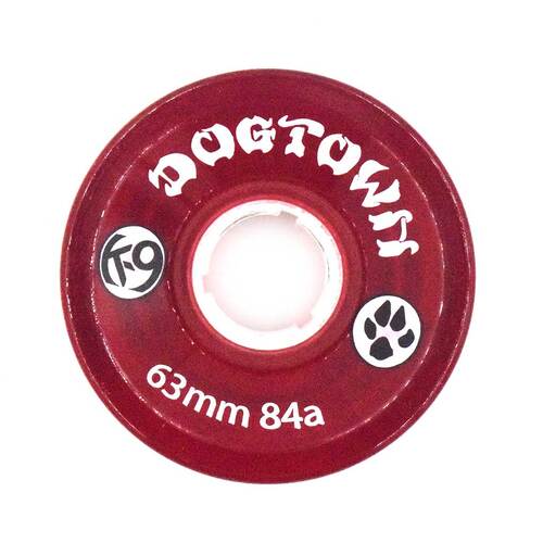Dogtown K-9 Wheels 63mm (84a) Premium Clear Red