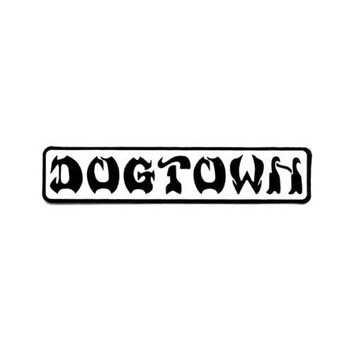 Dogtown Sticker 8" Bar Logo White/Black
