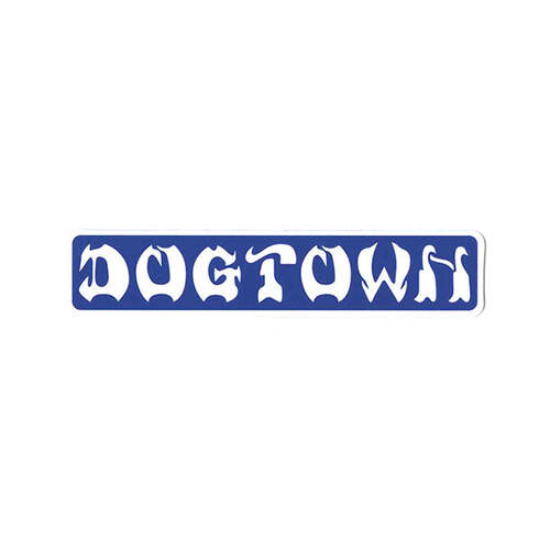 Dogtown Sticker 4" Bar Logo Blue/White