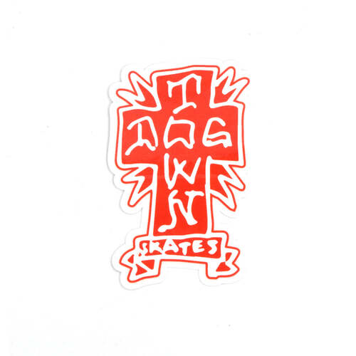 Dogtown Sticker 3" Gonz Cross Red