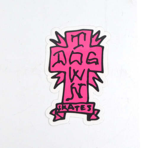Dogtown Sticker 3" Gonz Cross Pink
