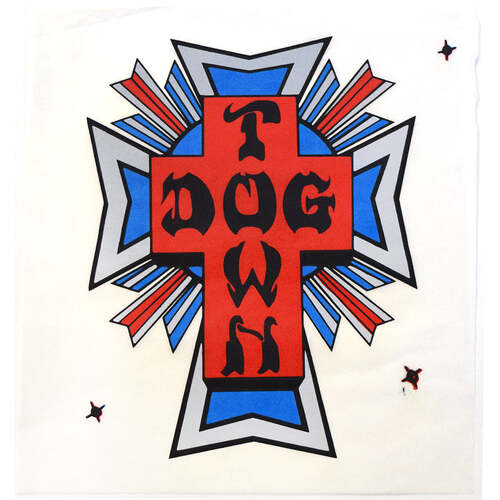 Dogtown Laminate Surfboard Sticker Cross Logo 