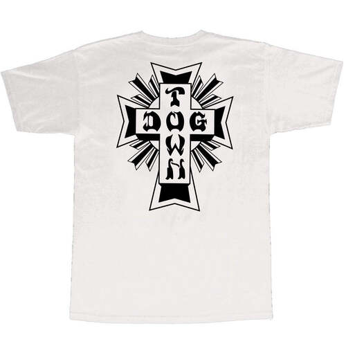 Dogtown Tee (L) Cross Logo White/Black