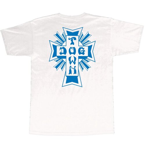 Dogtown Tee (S) Cross Logo White/Royal Blue