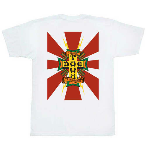 Dogtown Tee (M) Death to Invaders White
