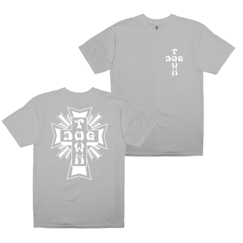 Dogtown Kids/Youth Tee Mono Cross Logo Grey Marle