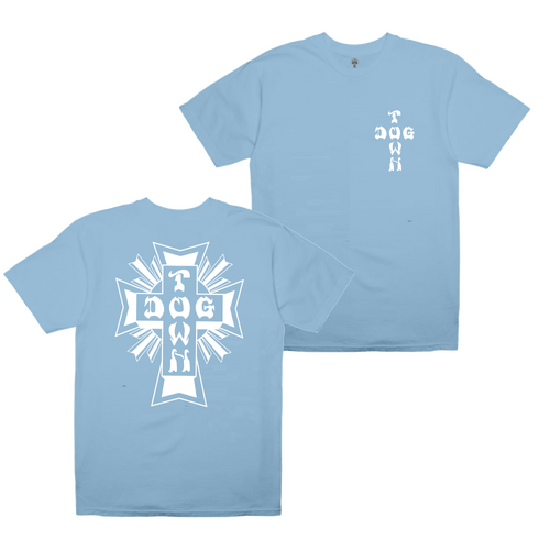 Dogtown Kids/Youth Tee Mono Cross Logo Light Blue