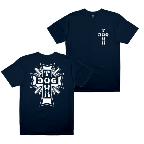 Dogtown Kids/Youth Tee Mono Cross Logo Navy