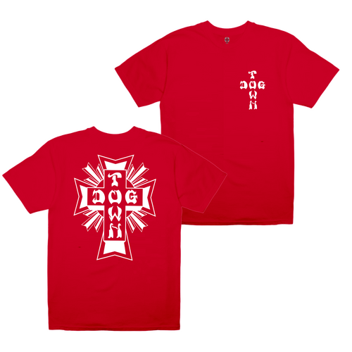 Dogtown Kids/Youth Tee Mono Cross Logo Red