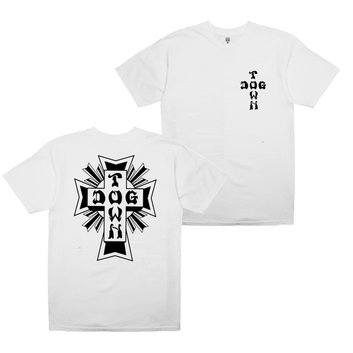 Dogtown Kids/Youth Tee Mono Cross Logo White