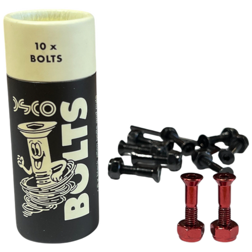 DSCO Bolts 1 Inch 8 x Black 2 x Red