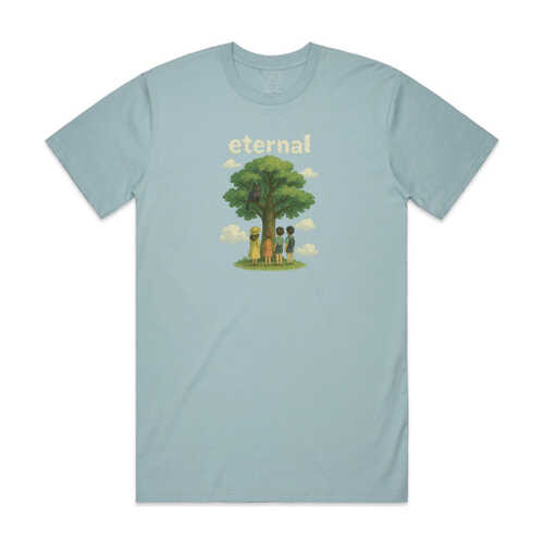 Eternal Tee Clouds  Pale Blue