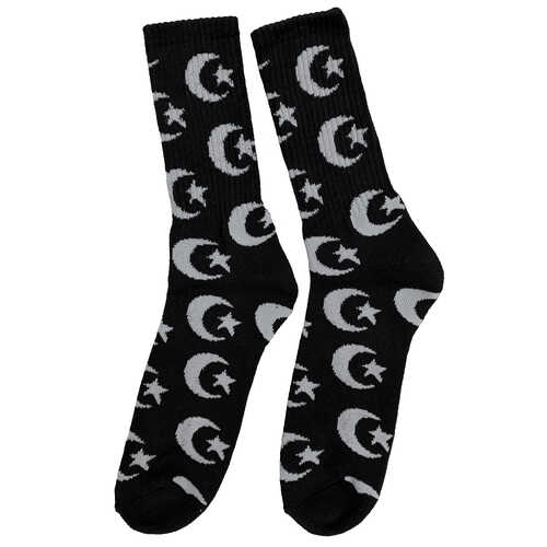 Foundation Socks Star & Moon Repeat Black