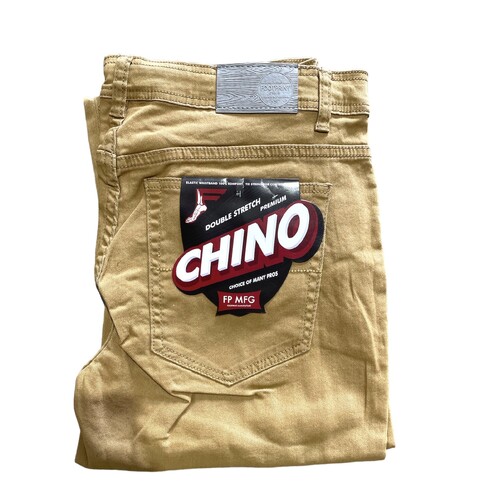FP Pants (34) Relaxed Fit Chino 5 Pocket Tan