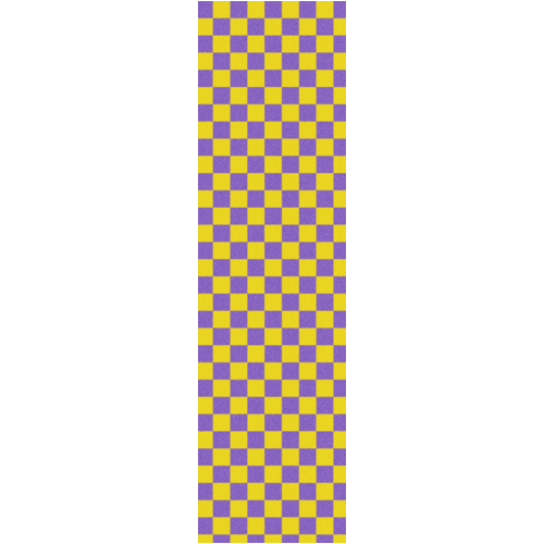 Fruity Griptape (9"x33") Purple/Yellow Checkers  Single Sheet