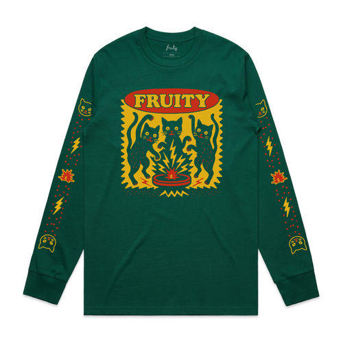 Fruity LS Tee Zap Cats  Jade