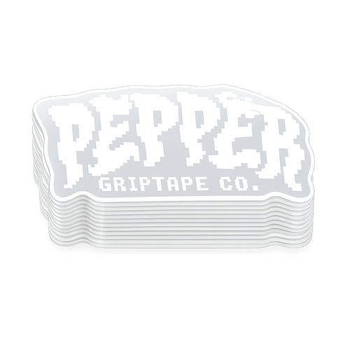 Pepper Sticker 5" 8 Bit Logo