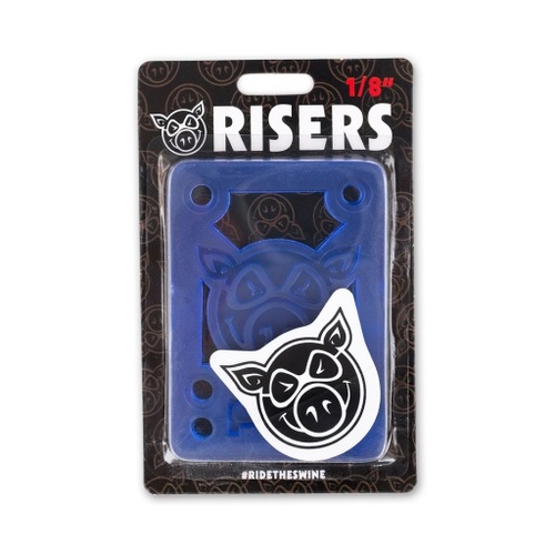 Pig Risers 1/8 Inch Hard Blue 3mm