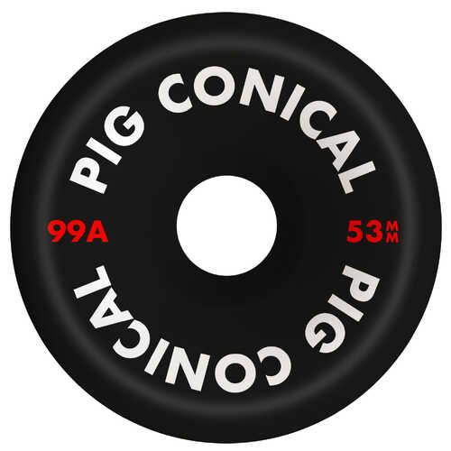 Pig Wheels 53mm (99a) Conical Black