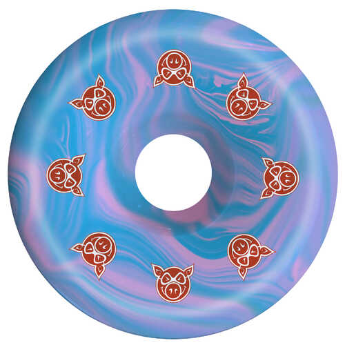 Pig Wheels 53mm (99a) Conical Swirl Purple