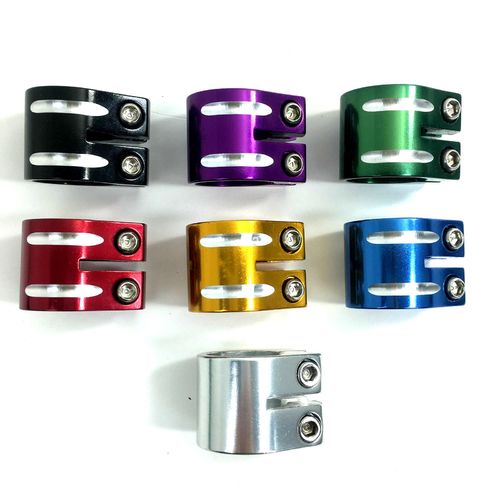 Scooter Double Clamp Purple 31.8mm